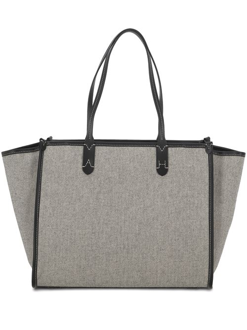 Ecru top zip fastening two flat top handles ANYA HINDMARCH | 188593SALT AND PEPPER